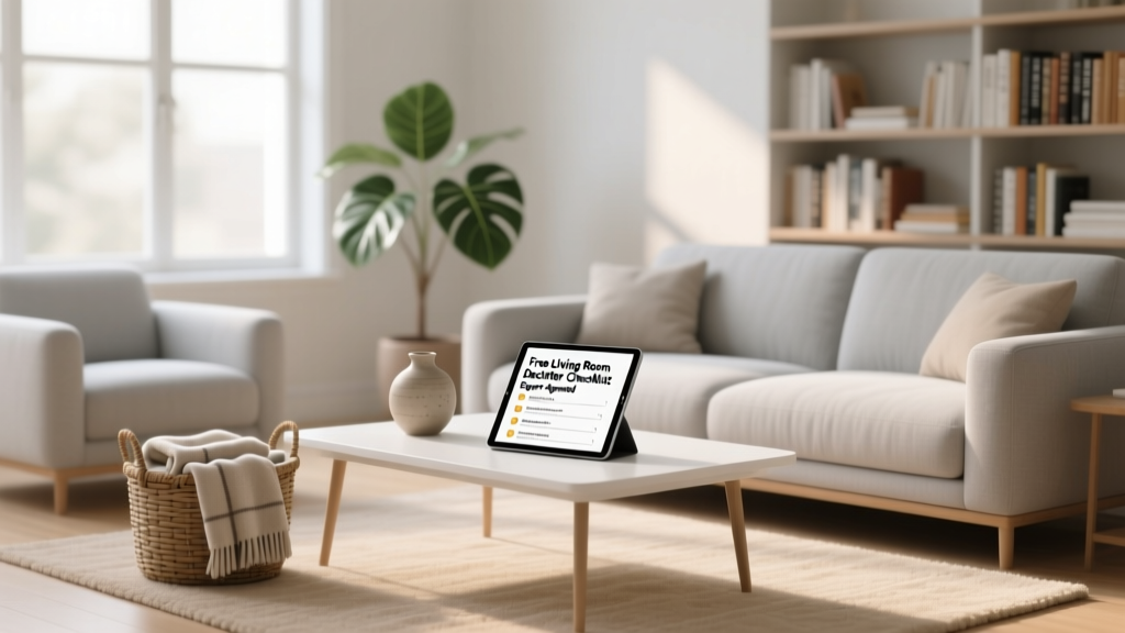 Free Living Room Declutter Checklist: Expert-Approved