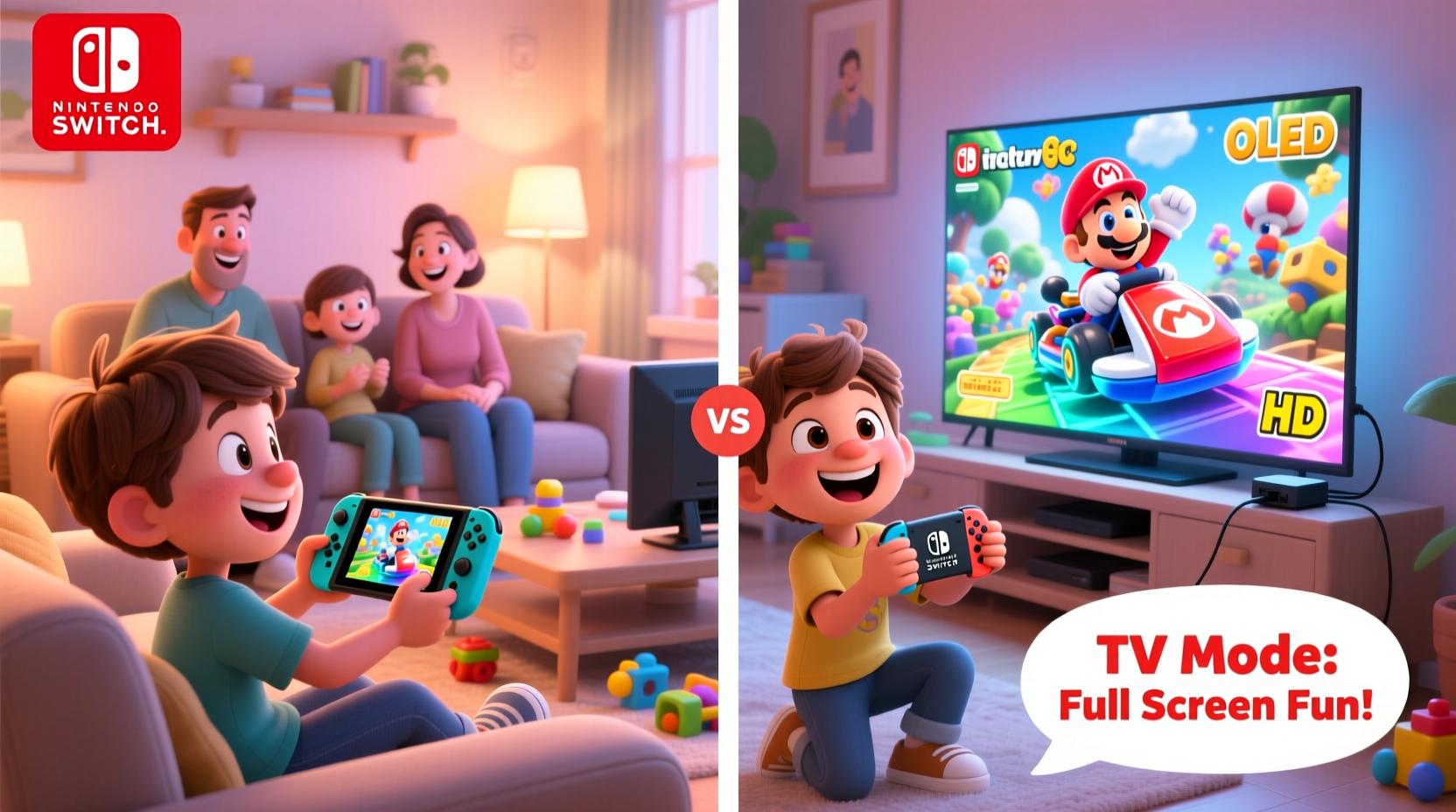 nintendo switch lite vs oled is the tv mode feature essential for kids