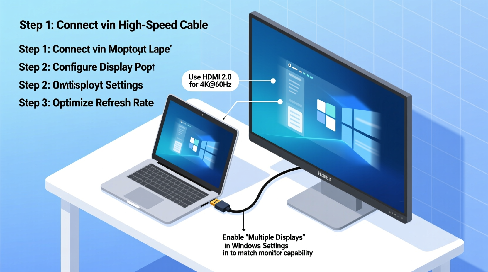 how to set up a second monitor for laptop without lag