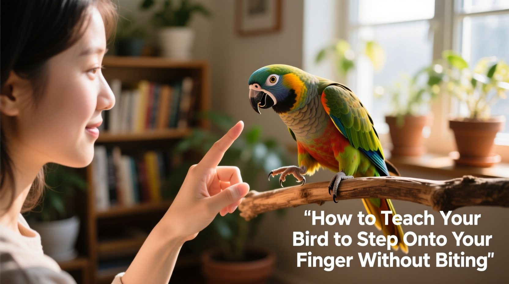 how to teach your bird to step onto your finger without biting