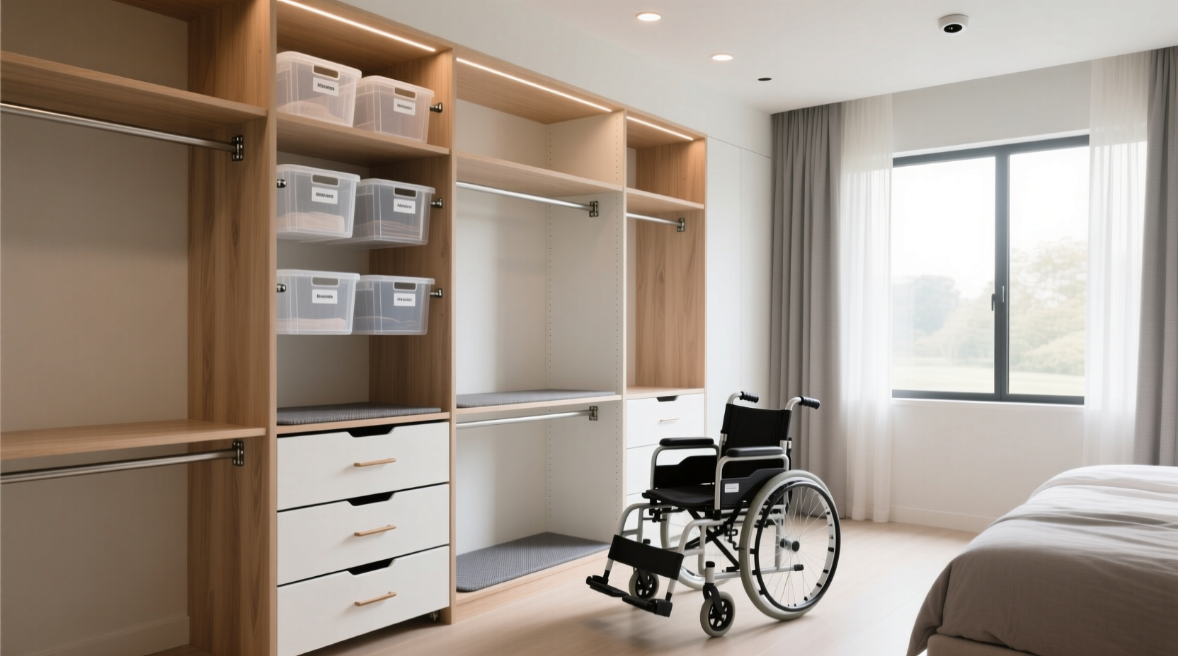 wheelchair closet organization tips