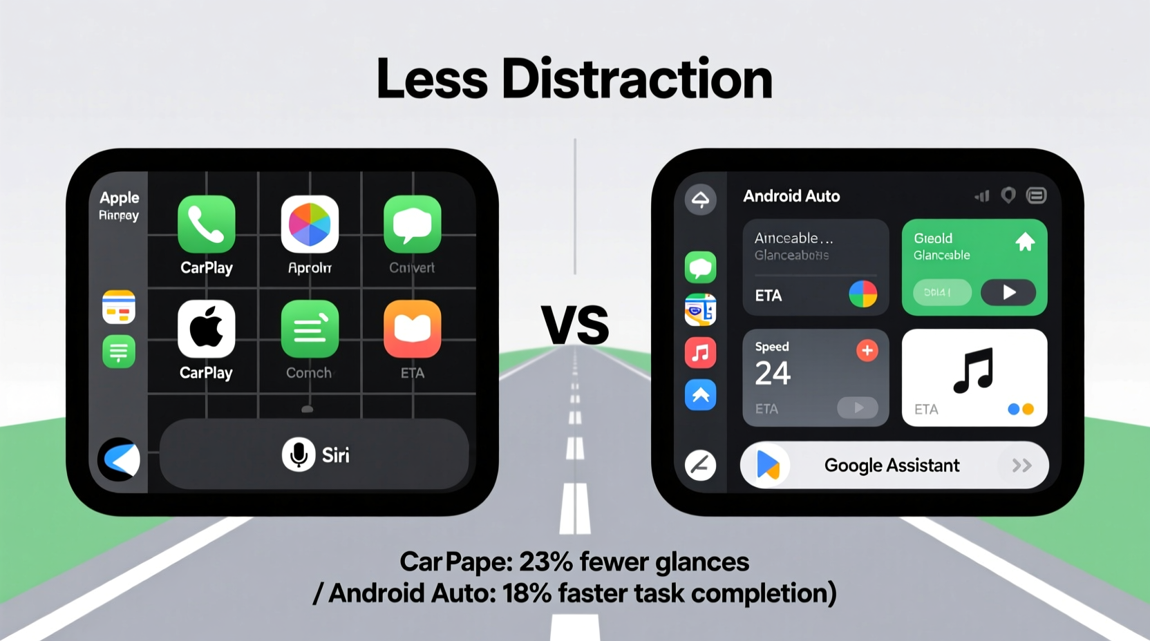 apple carplay vs android auto which interface is less distracted driving