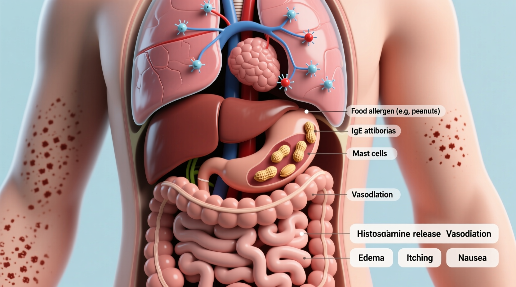 what is an allergic reaction to food