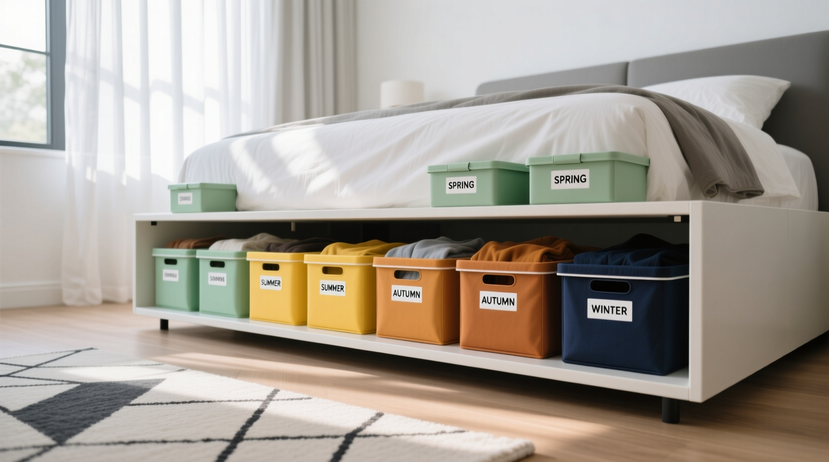 Under Bed Storage Containers Organized By Season