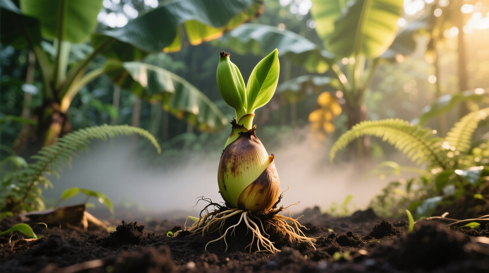 banana plant bulbs