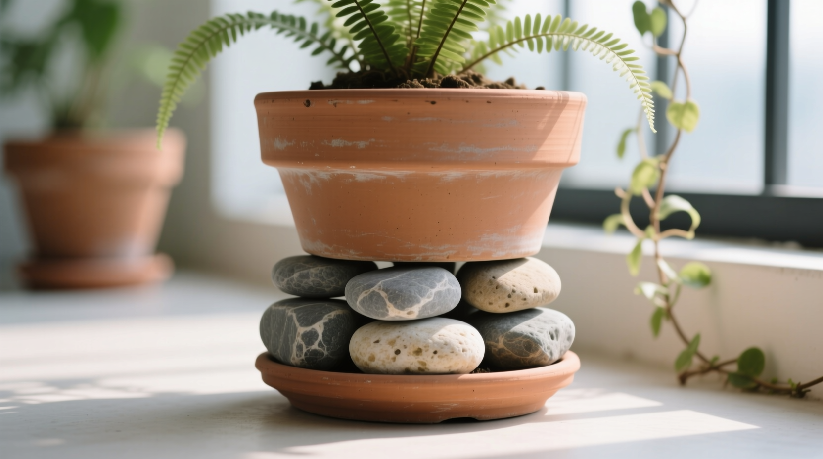 rocks for drainage in pots