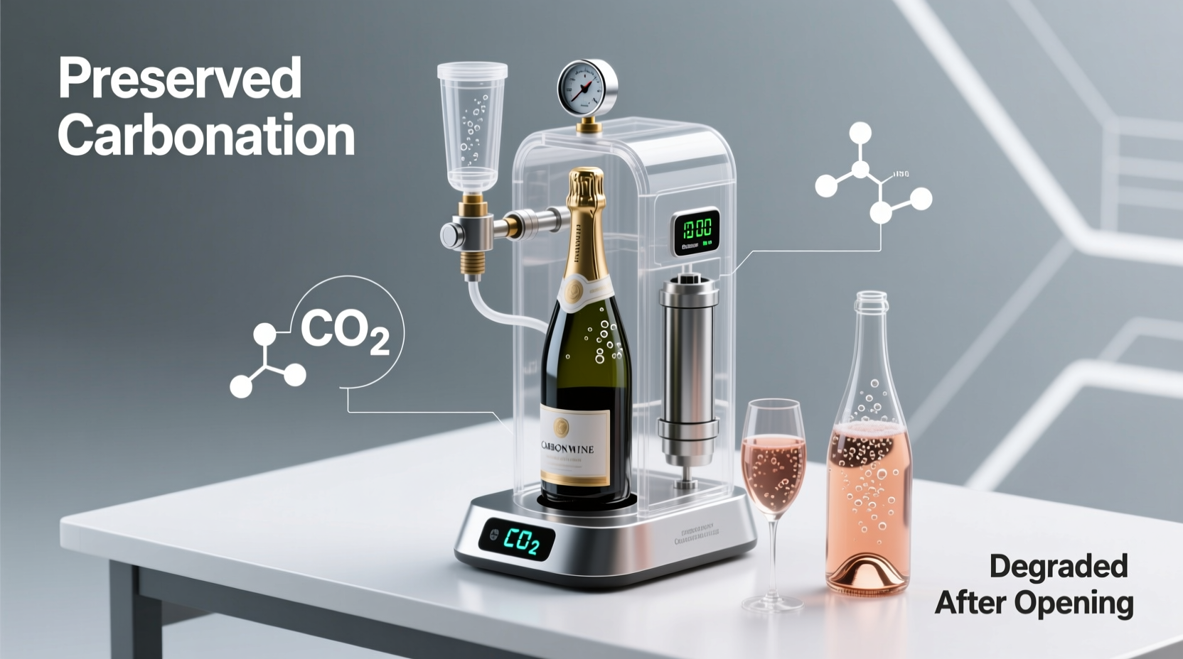 do carbonated wine preservation systems work after opening