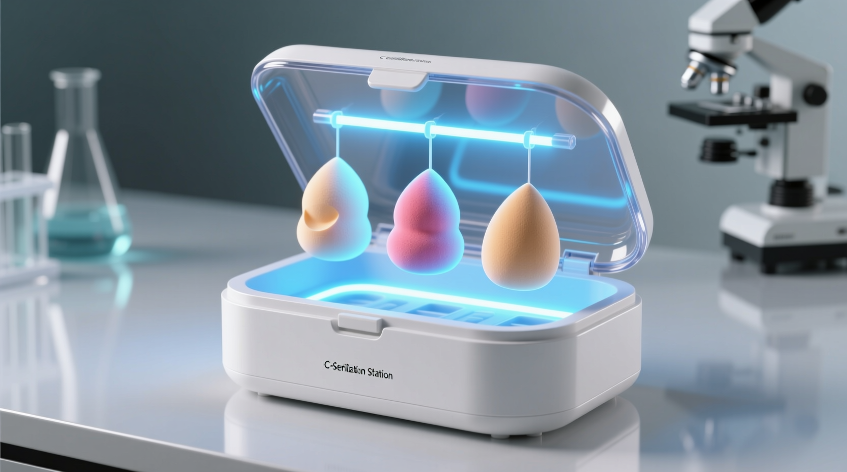 uv sterilize makeup sponges safely