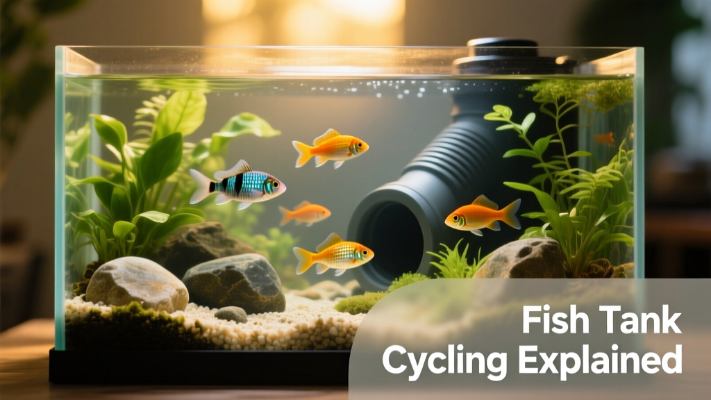 A clean, well-planted freshwater aquarium with healthy fish swimming near a filter intake