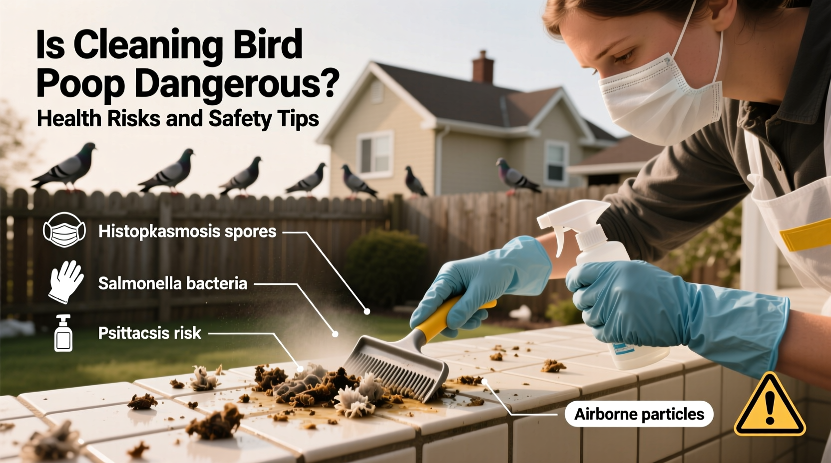 is cleaning bird poop dangerous