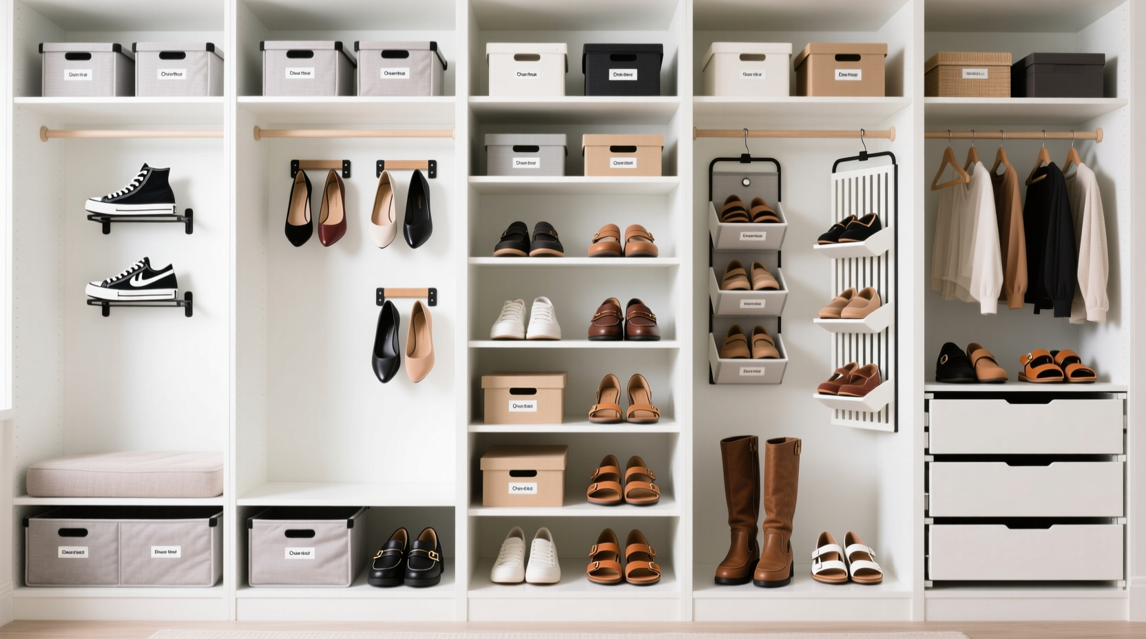 10 ways to organize shoes so they get put away