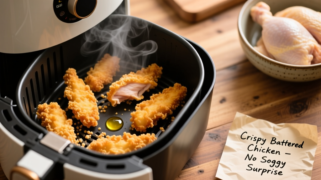 Crispy Battered Chicken Strips in Air Fryer