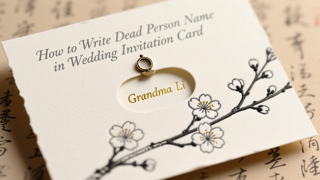How to Write Deceased Person’s Name on Wedding Invites