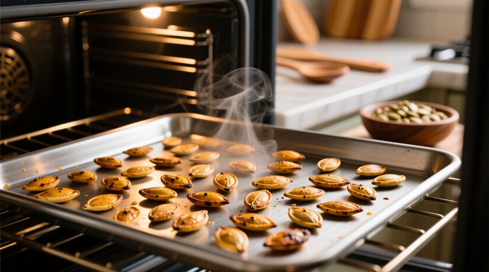 baking pumpkin seeds in oven