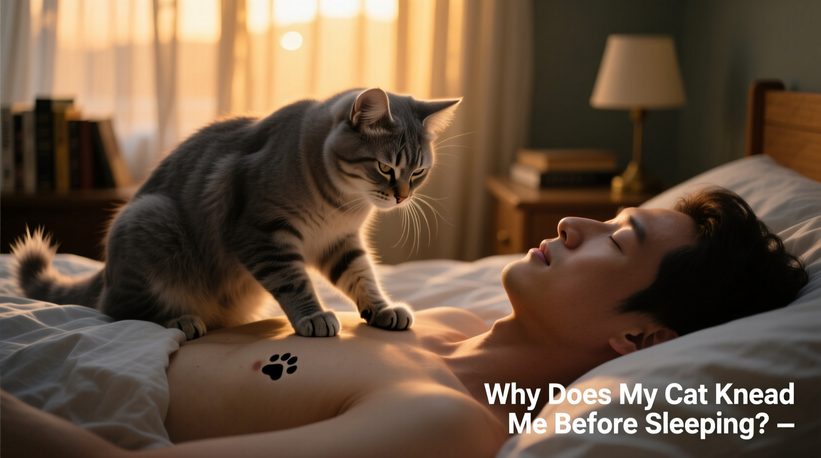 why does my cat knead me before sleeping does it actually mean they love me