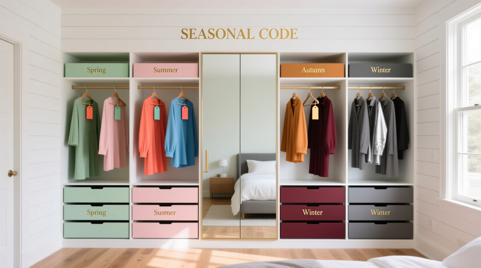 closet color coding season vs occasion
