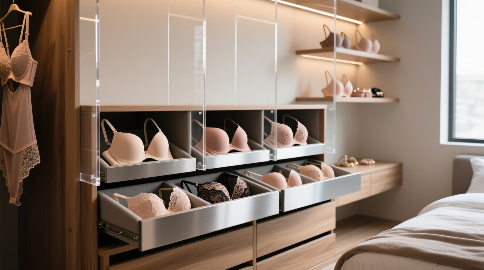 closet organization tips for lingerie bras