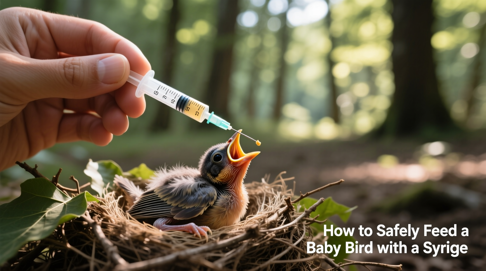 how to feed a baby bird with a syringe