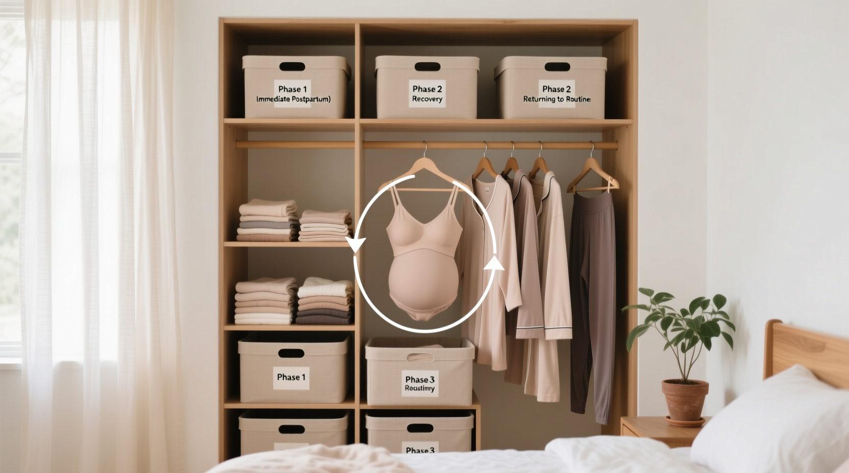 postpartum closet organization without new hangers