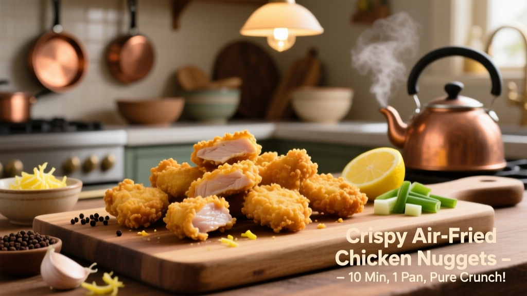 Crispy Cornstarch Chicken Nuggets in Air Fryer