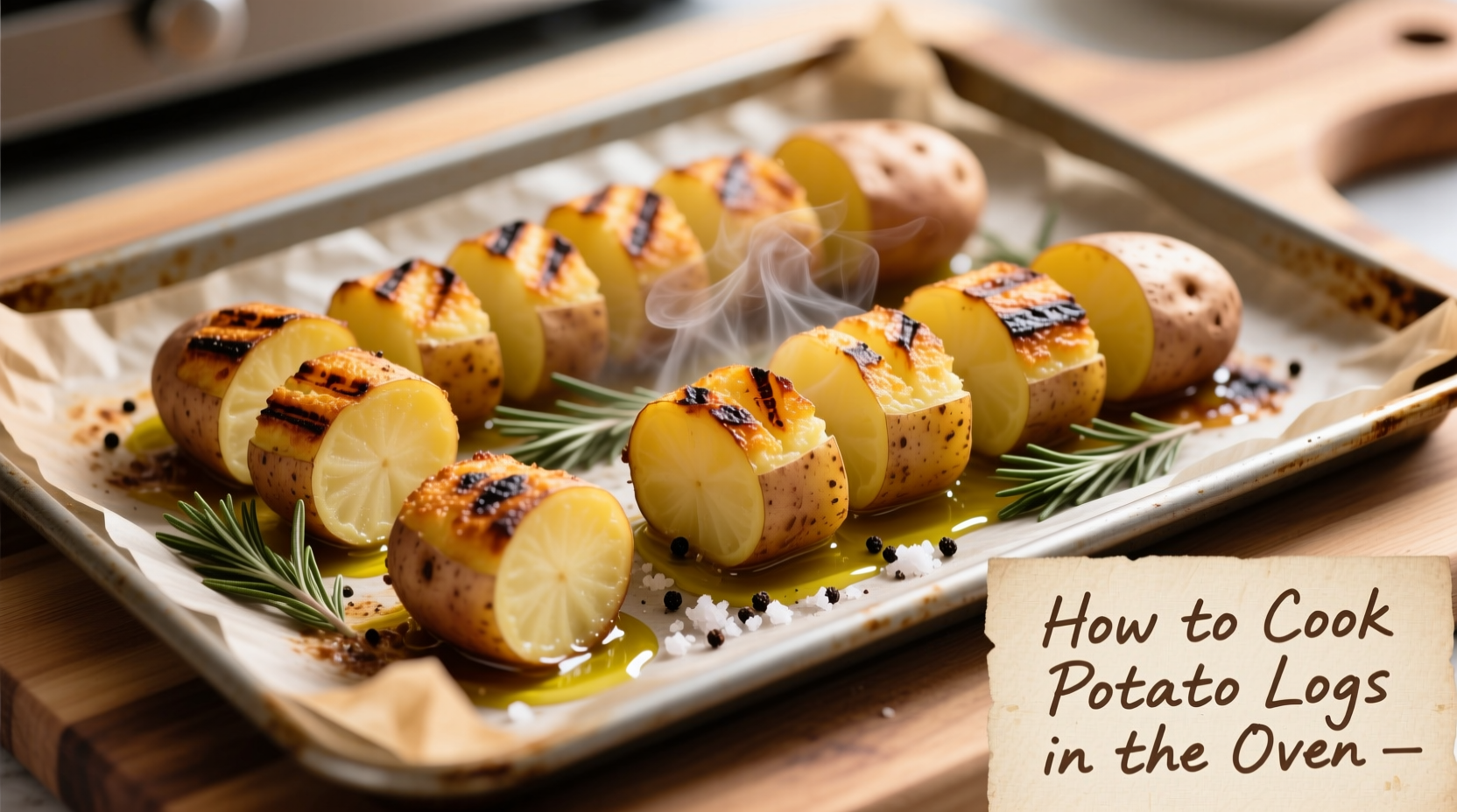 how to cook potato logs in the oven