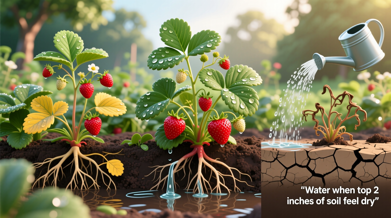 how often to water strawberries