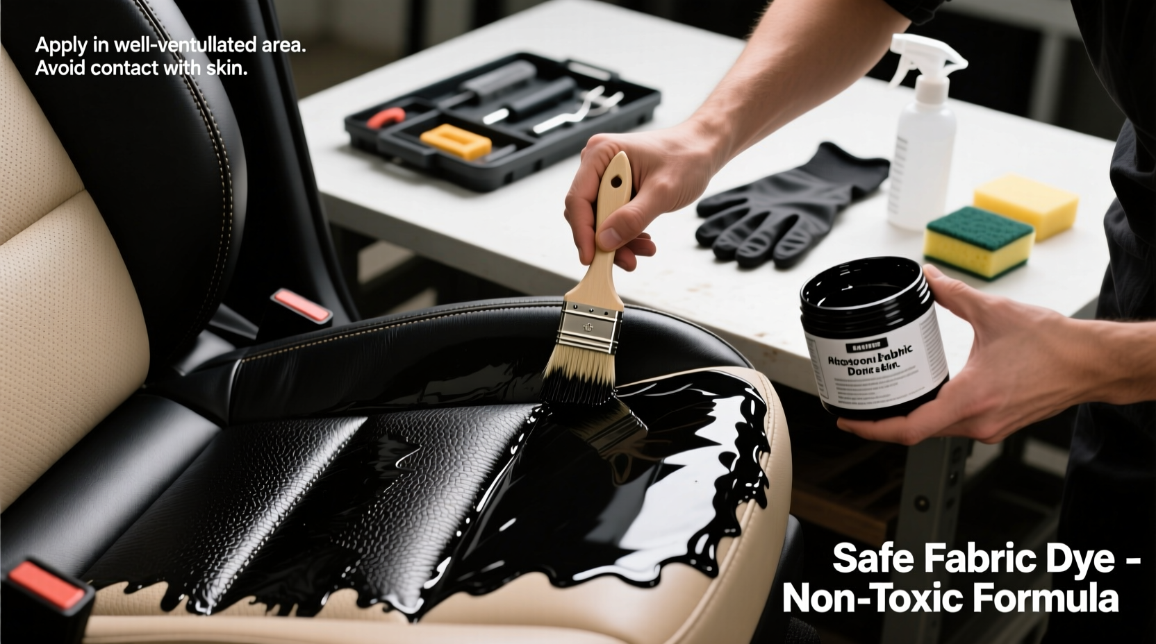 can you dye car seats black