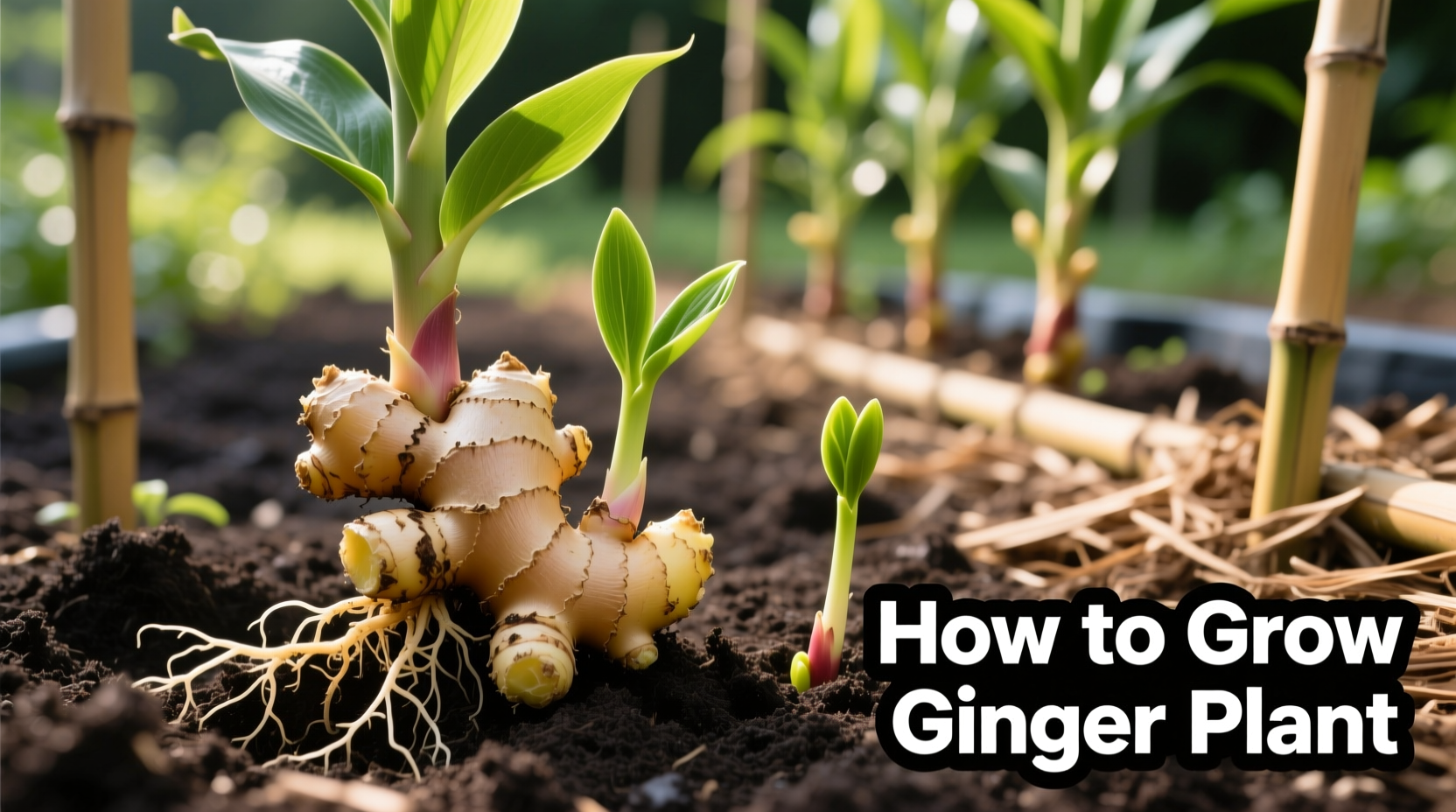 Wachsender Ingwer in Topfkultur