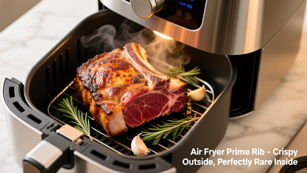 Air Fryer Prime Rib: Crispy Outside, Rare Inside