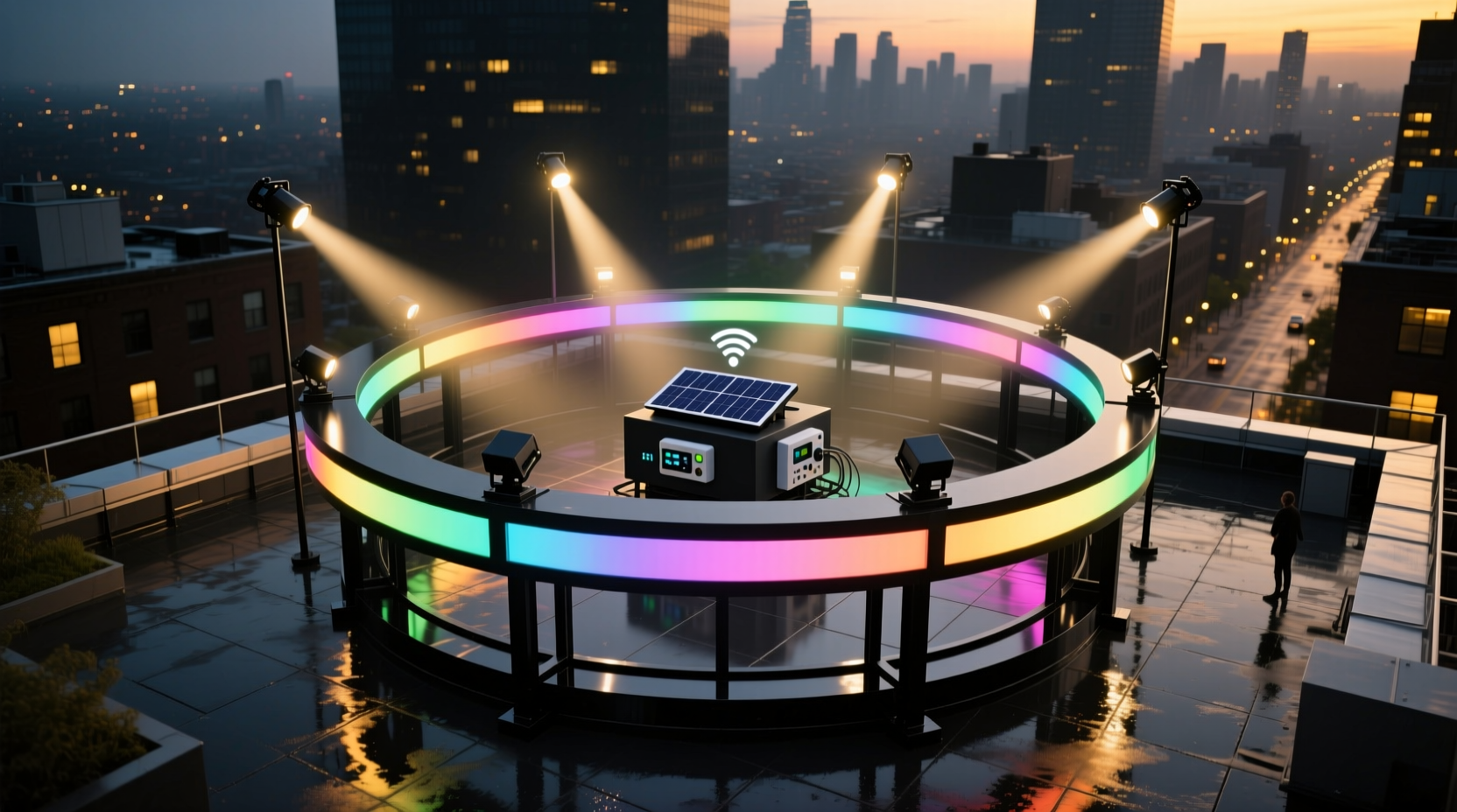 how to make your rooftop light display visible from multiple angles