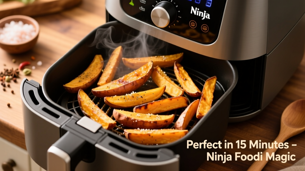 Perfect Frozen Sweet Potato Fries in Ninja Foodi