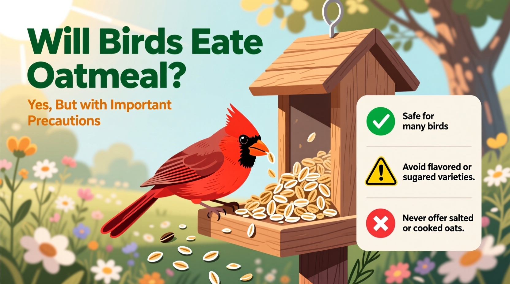 Will Birds Eat Oatmeal? Yes, But with Important Precautions