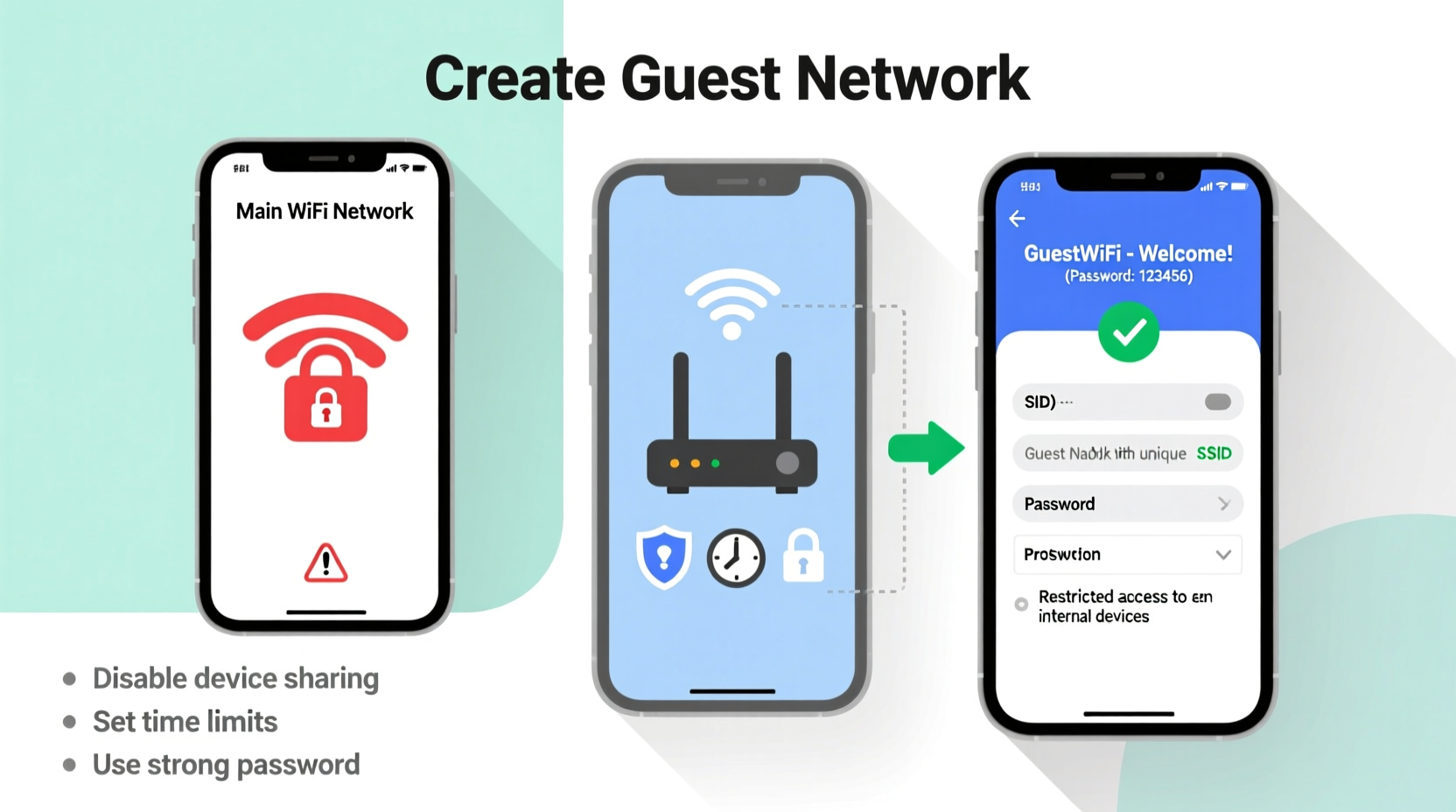 how to create a guest network for visitors without sharing your main wifi