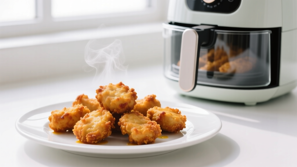 Spicy Chicken Nuggets in Air Fryer (Crispy & Less Oil)