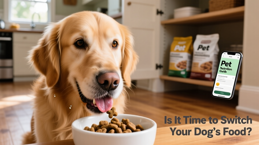 Close-up of a healthy, shiny-coated dog eating from a clean bowl
