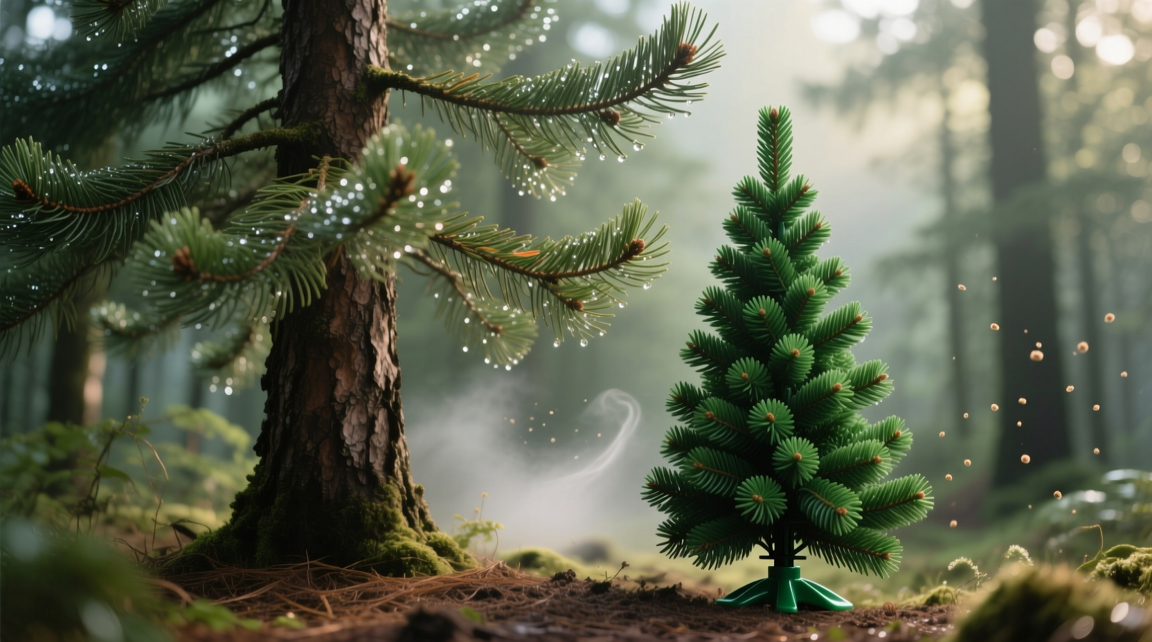 is a real pine tree better than an artificial one for scent and look
