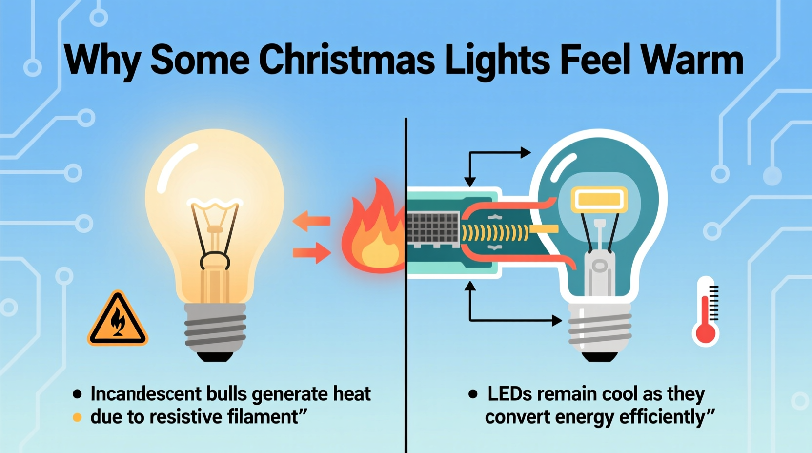 why are some christmas lights warm to the touch and is that a fire hazard