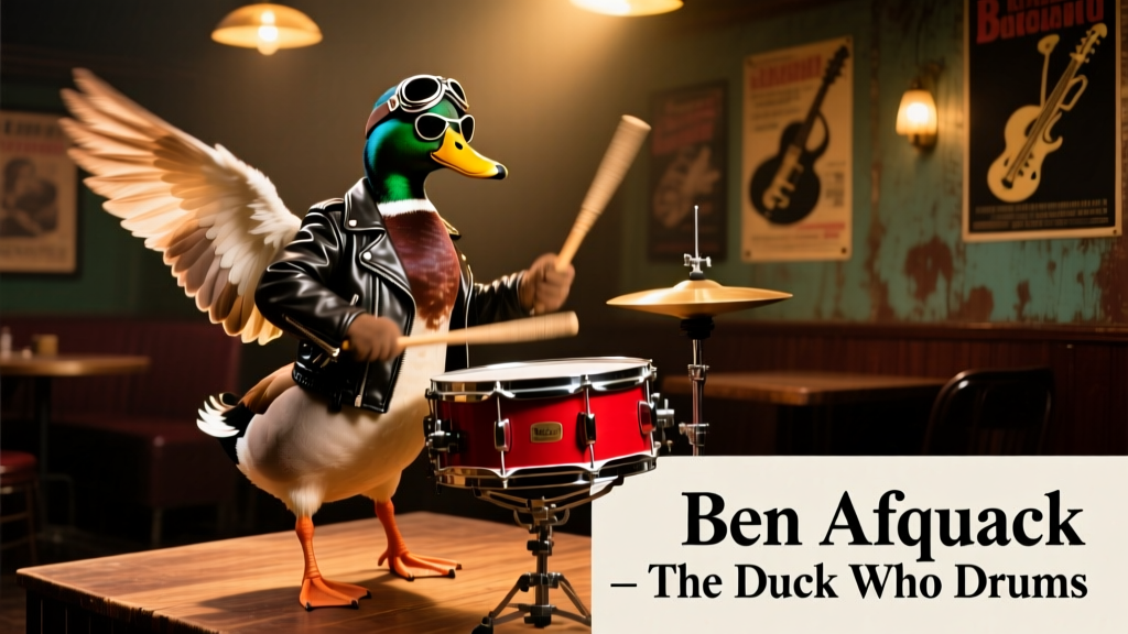 Ben Afquack the Drumming Duck Is One Talented Feathered Friend