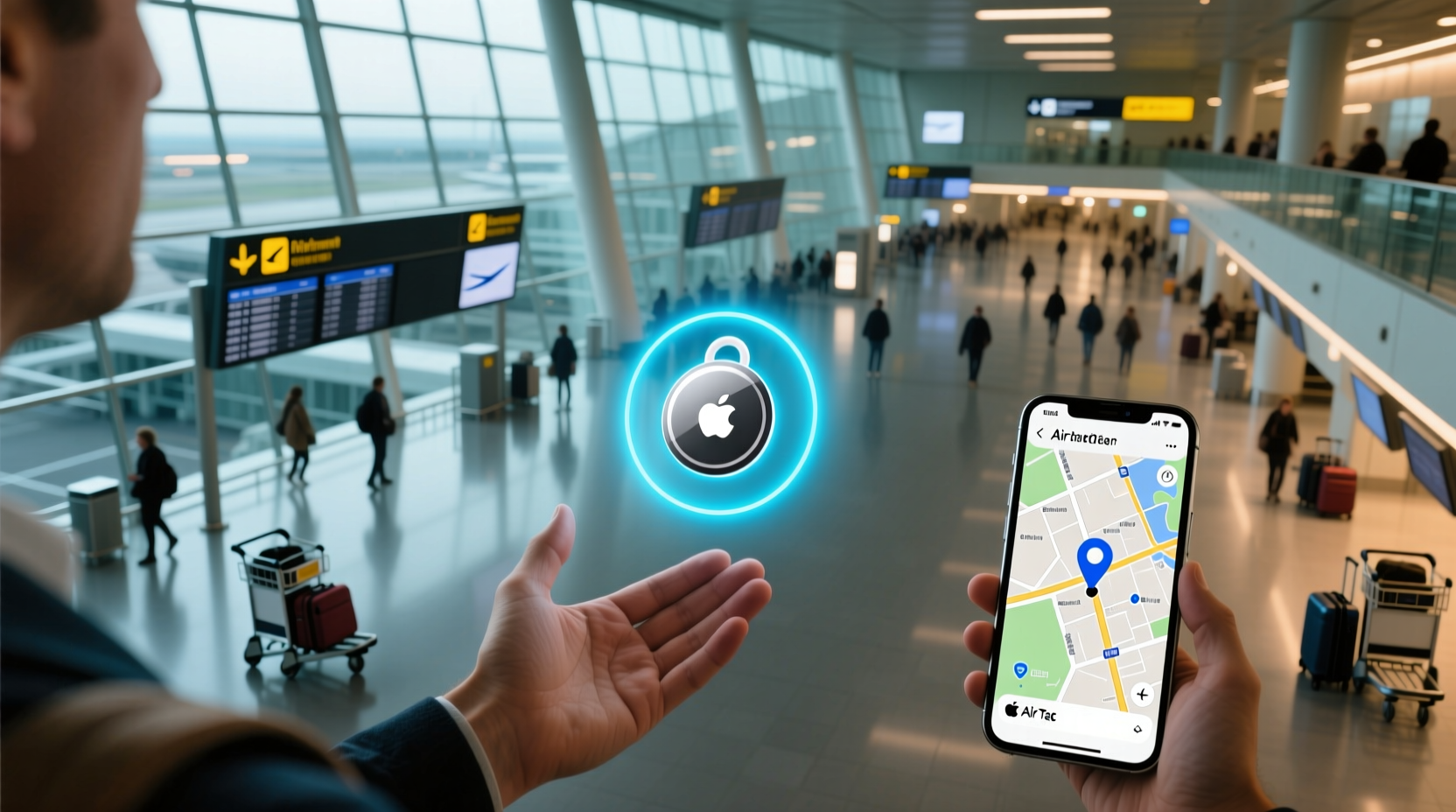 share airtag location with airlines