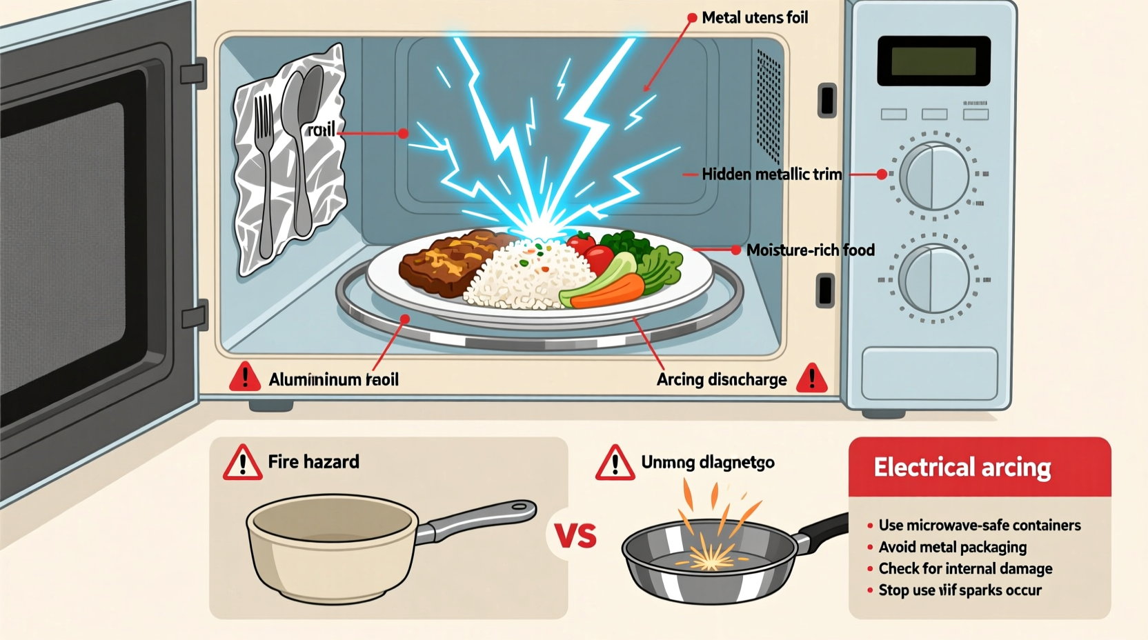 why does my microwave spark when heating leftovers dangers and fixes