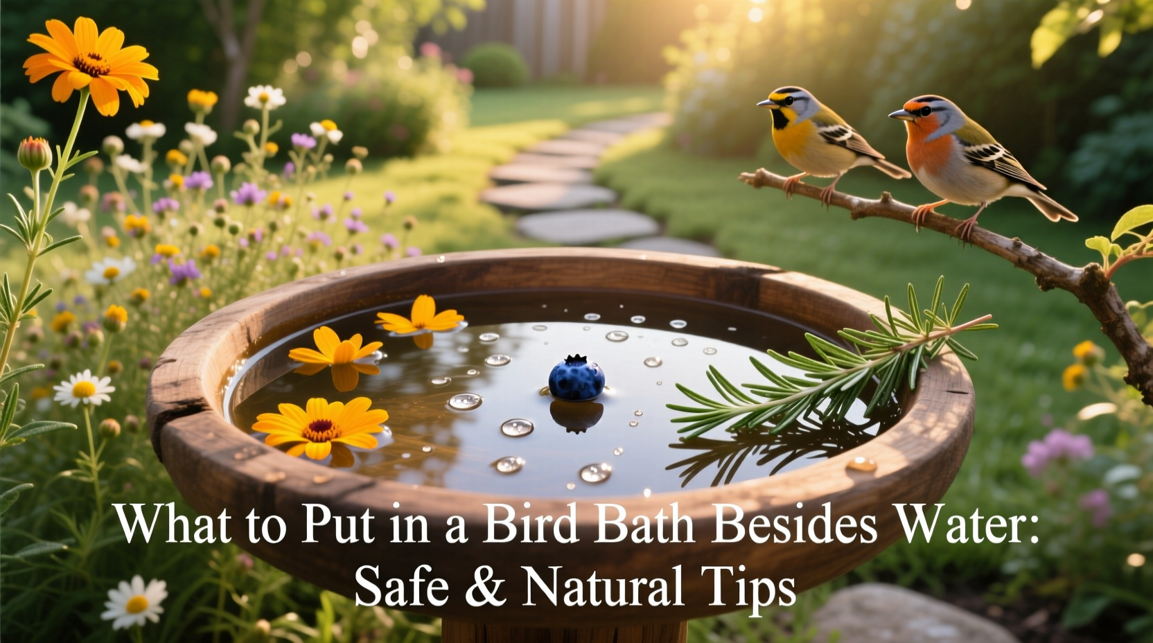 what to put in a bird bath besides water