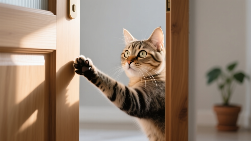 Cat Paw Reaching Under Doors: Curiosity Test