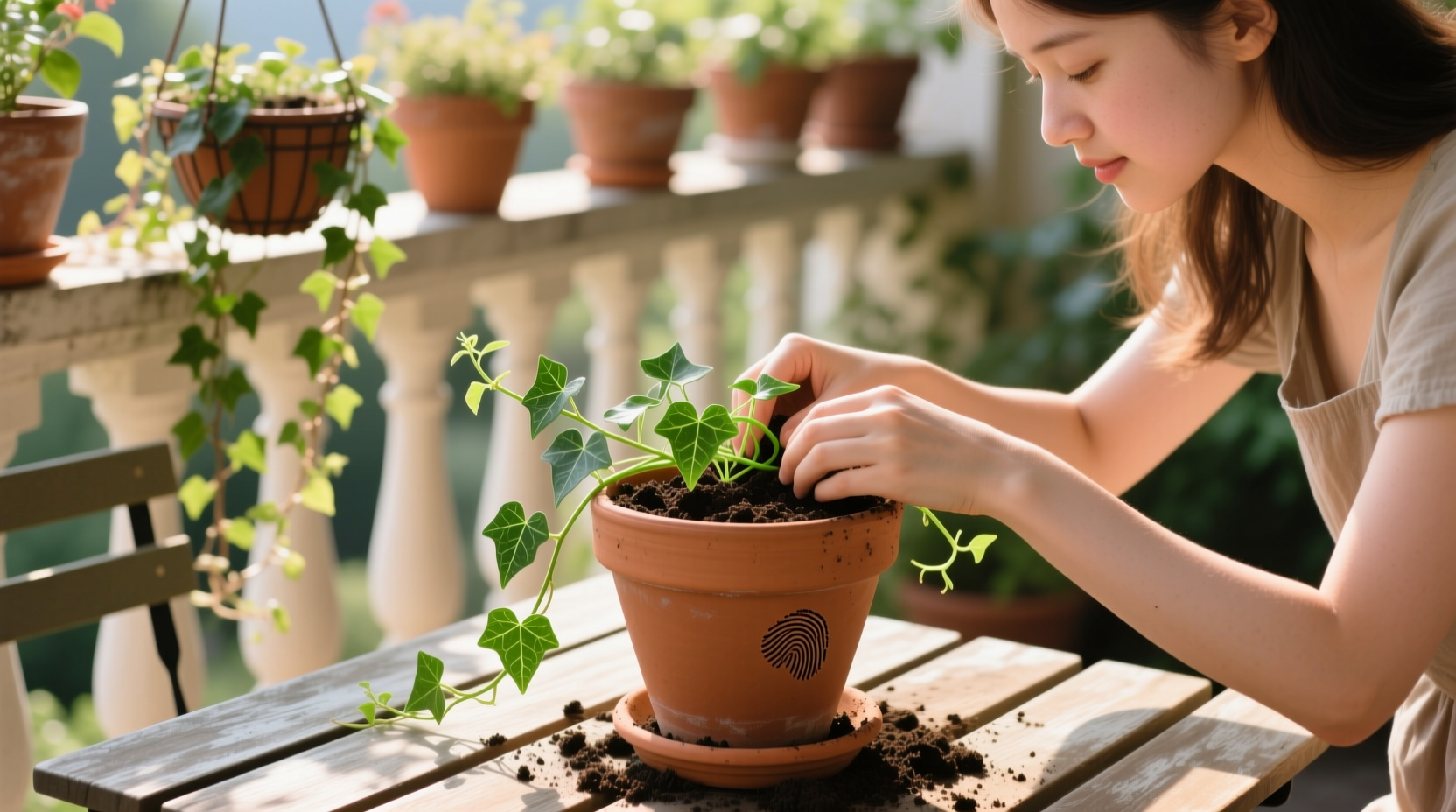 planting ivy in pots
