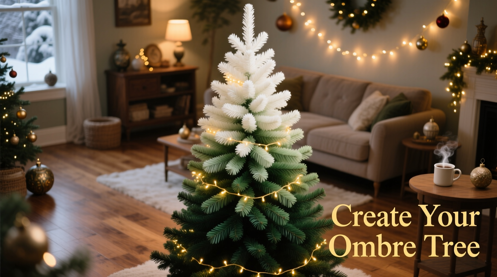 how to create an ombre effect on your christmas tree from dark to light