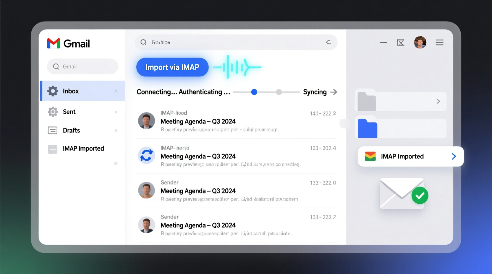 import messages into gmail via imap