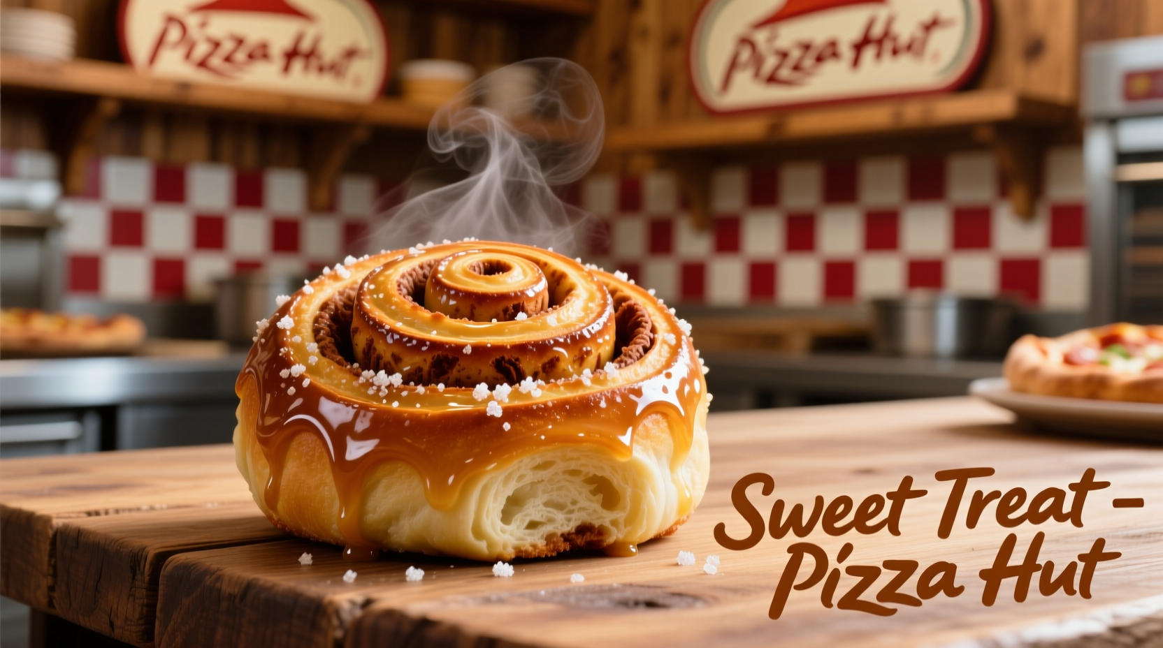 pizza huts cinnamon roll dessert  sweet treat details