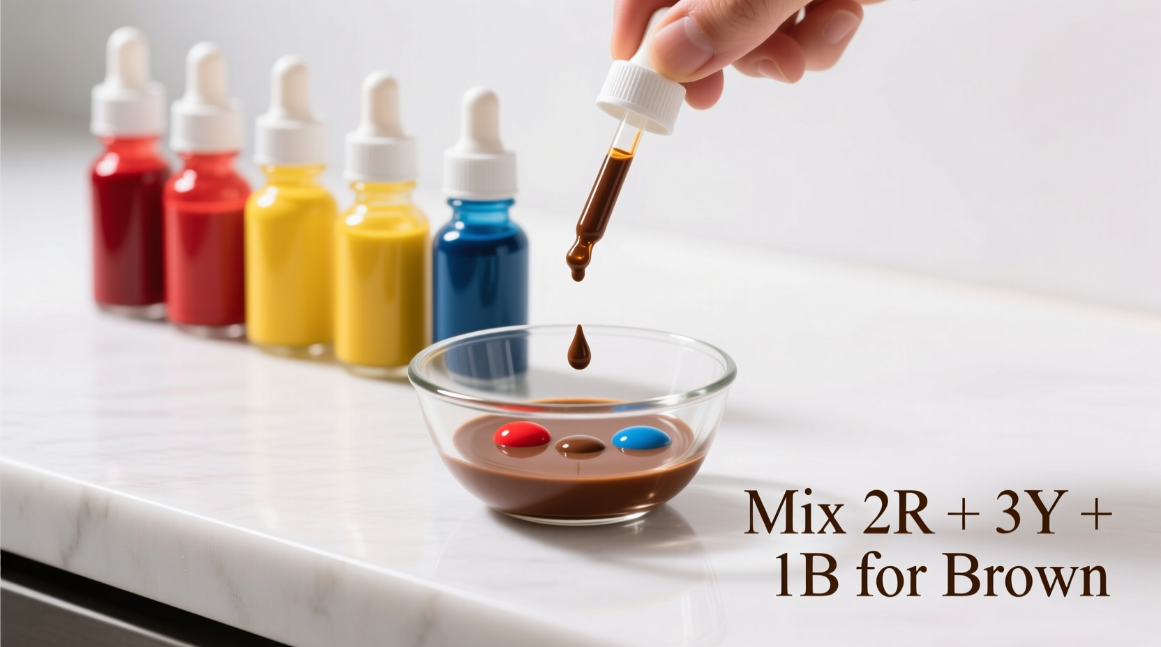 how to make the color brown with food coloring