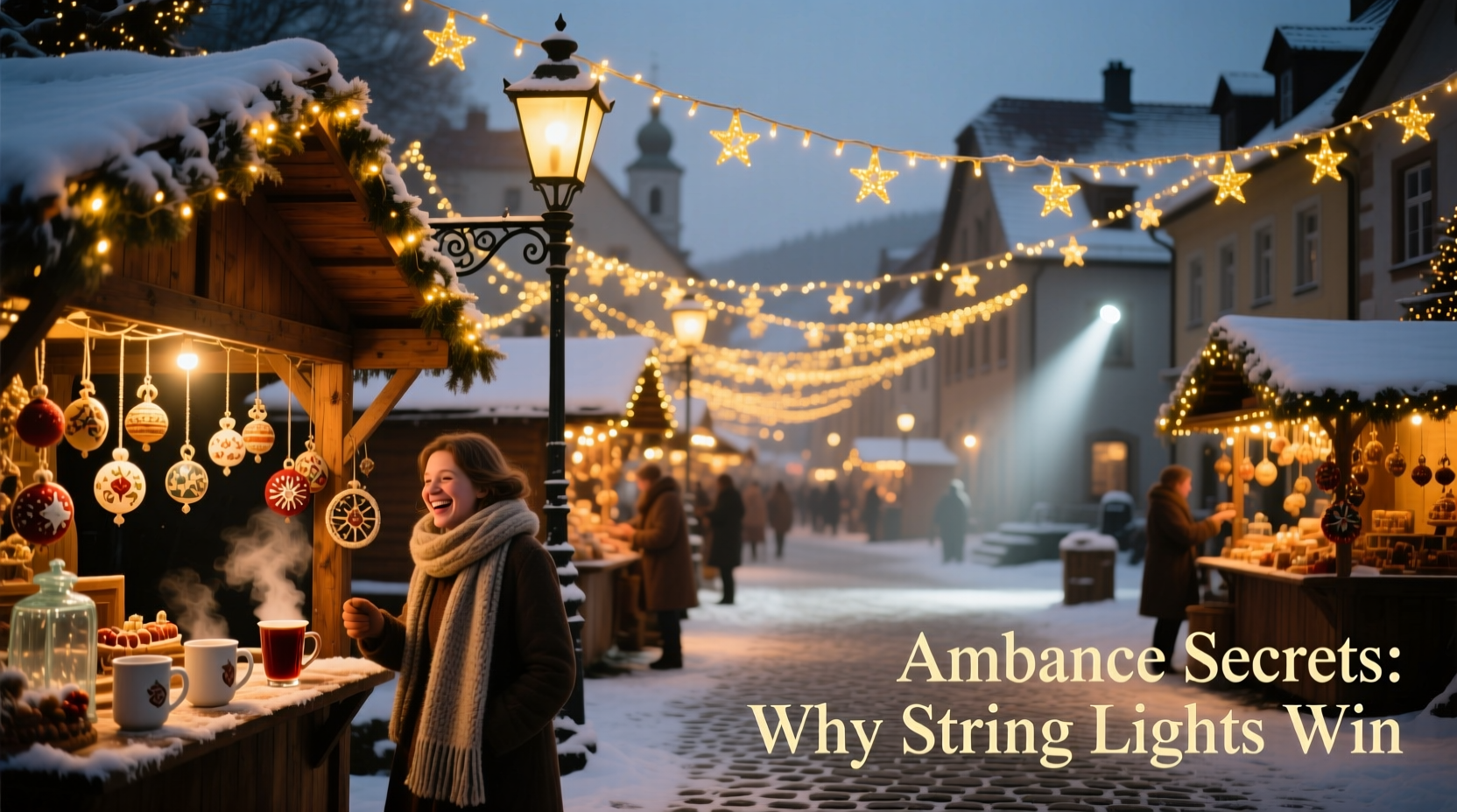 why do christmas markets use string lights instead of spotlights ambiance secrets