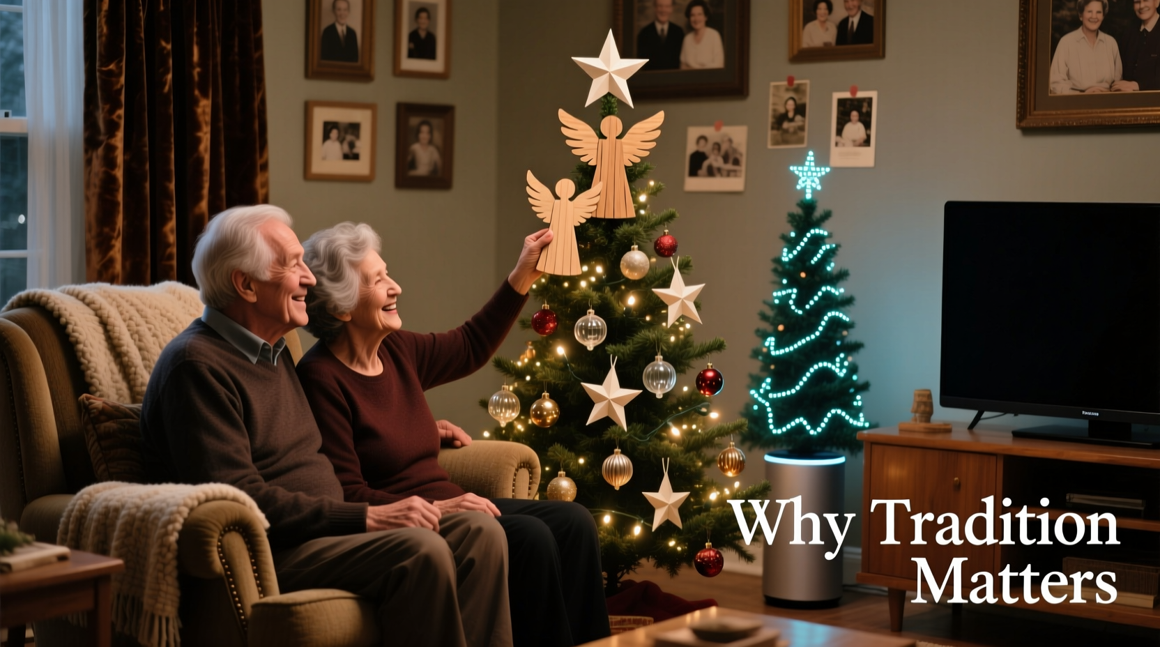 why do older adults prefer traditional christmas decorations over smart ones