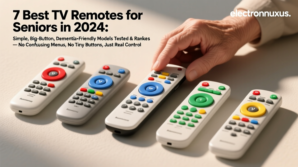 7 Best TV Remotes for Seniors in 2024: Simple, Big-Button, Dementia-Friendly Models Tested & Ranked — No Confusing Menus, No Tiny Buttons, Just Real Control